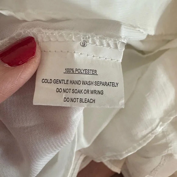 White romper long sleeves wrap size US10/ Medium - Picture 10 of 11